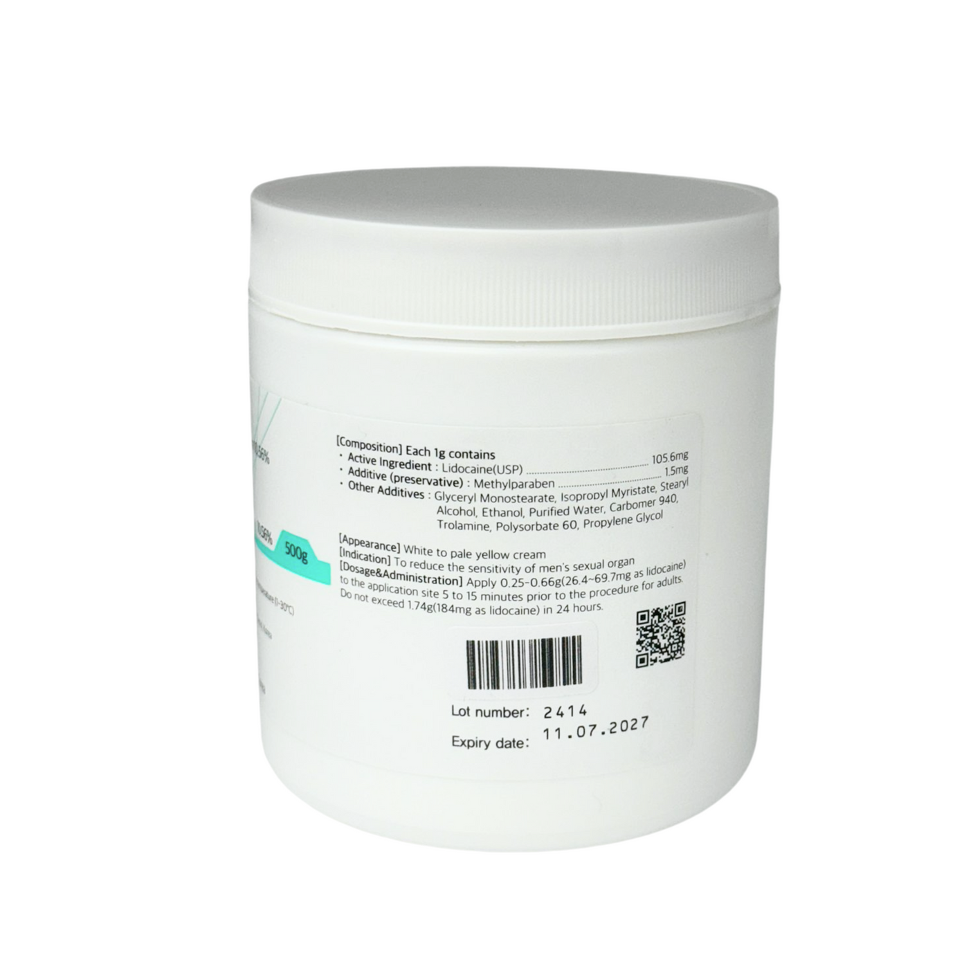 S-te Cain Lidocaine Cream 10.56% 500g