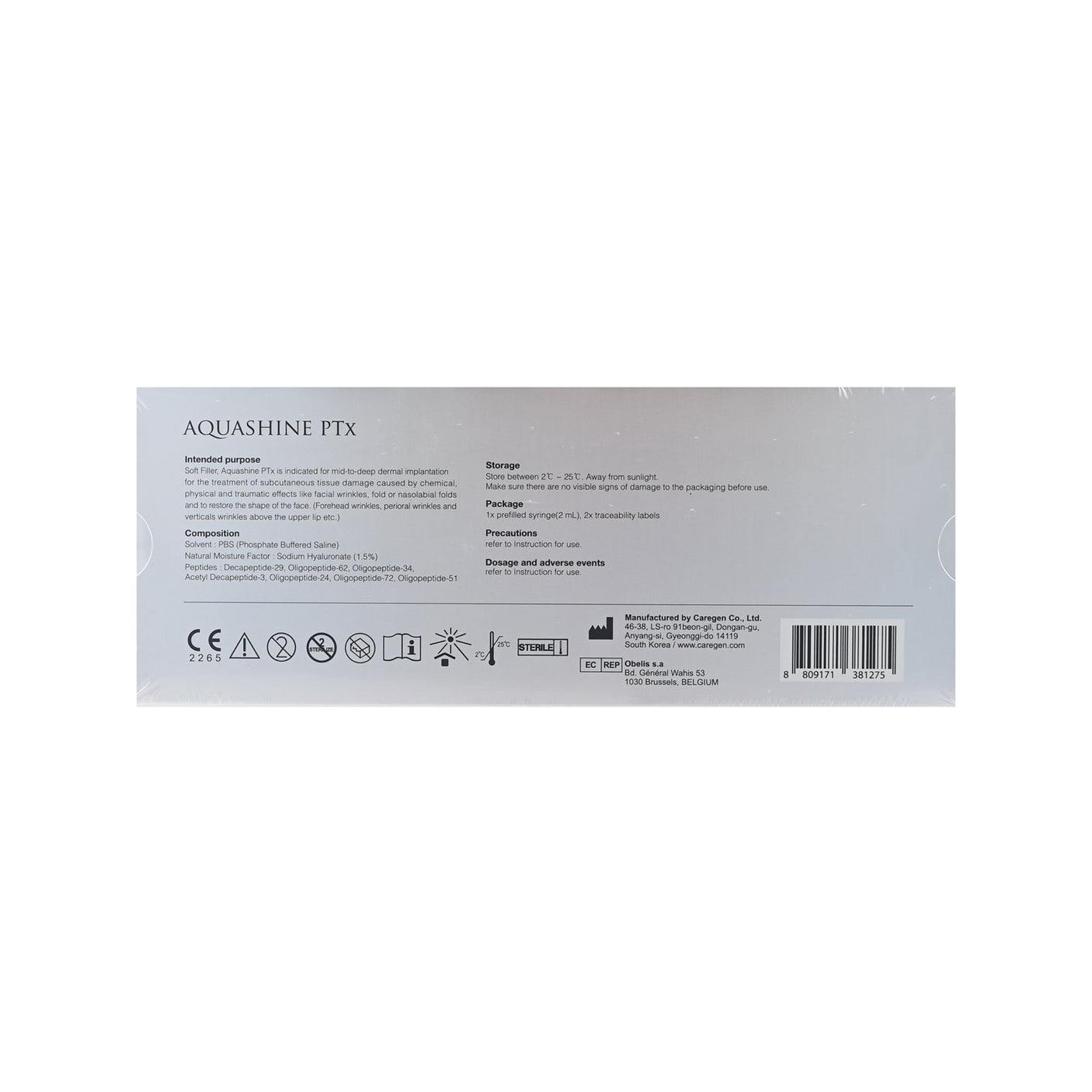 Aquashine PTx - Filler Lux™ - Mesotherapy - Caregen LTD