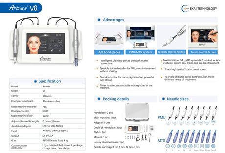 Artmex V8 Permanent Make Up Machine - Filler Lux™ - Medical Device - Dr. Pen