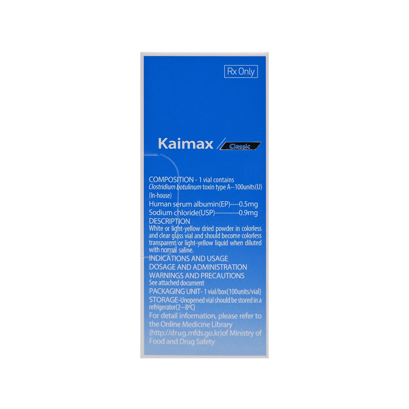 Kaimax 100u - Filler Lux™ - Botulinumtoxin - Filler Lux™