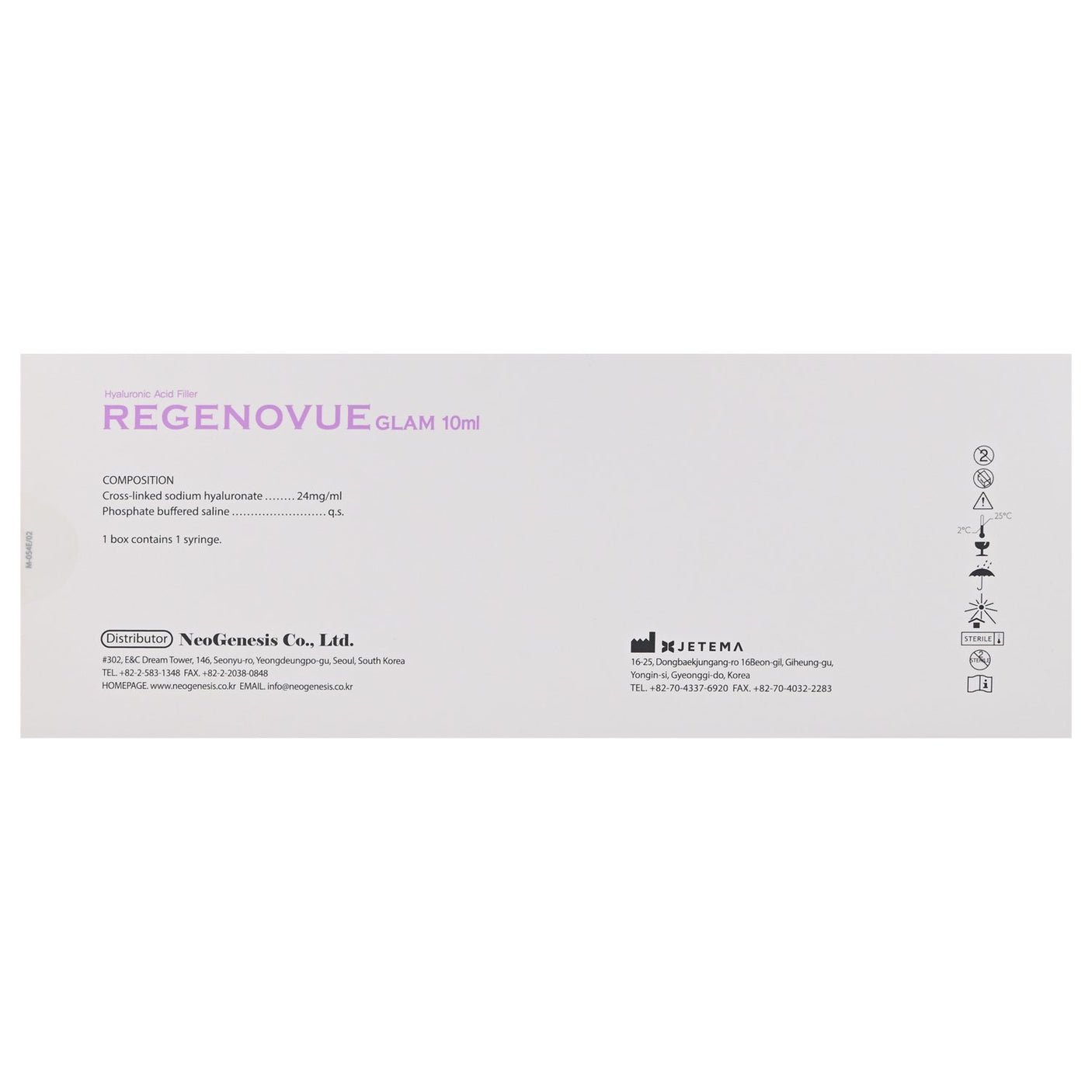 Regenovue Glam - Filler Lux™ - DERMAL FILLERS - NeoGenesis Co., Ltd.