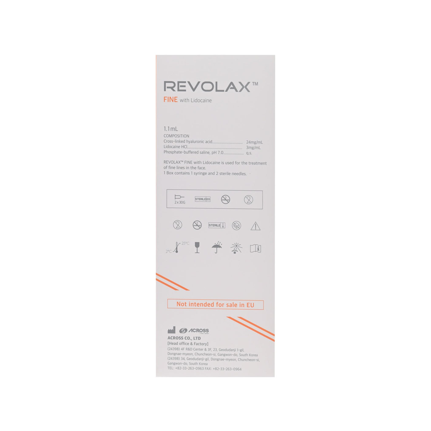 Revolax Fine Lido - Filler Lux™ - DERMAL FILLERS - Across Co., Ltd.