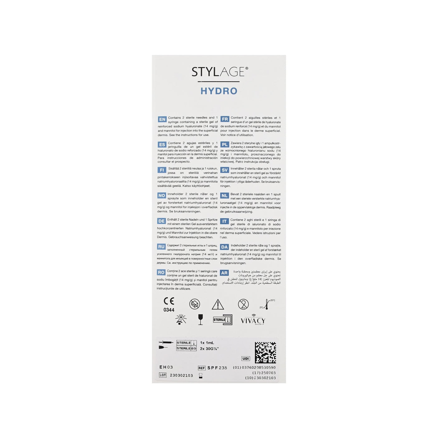 Stylage® Bi - Soft Hydro - Filler Lux™ - Mesotherapy - Vivacy