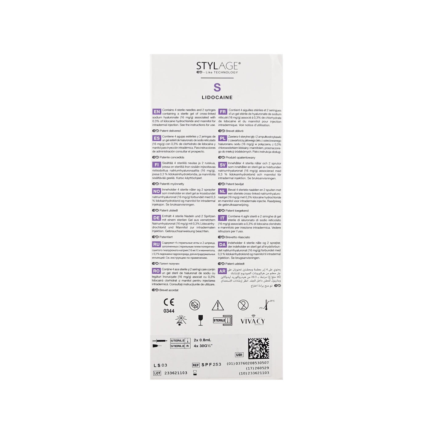 Stylage® Bi - Soft S Lidocaine - Filler Lux™ - DERMAL FILLERS - Vivacy