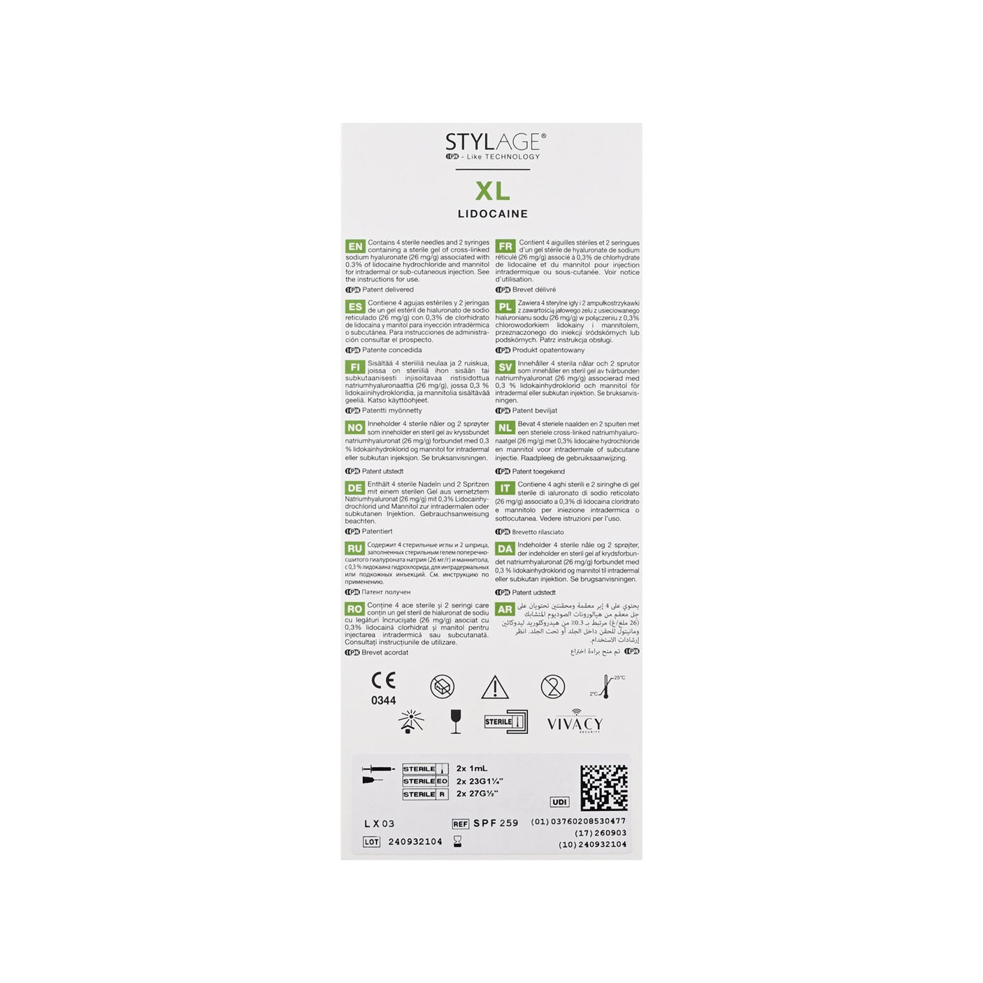 Stylage® Bi - Soft XL Lidocaine - Filler Lux™ - DERMAL FILLERS - Vivacy