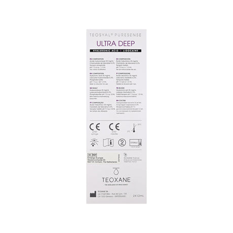 Teosyal® Puresense Ultra Deep (2 Syringes x 1.2mL) - Filler Lux™ - DERMAL FILLERS - TEOXANE SA